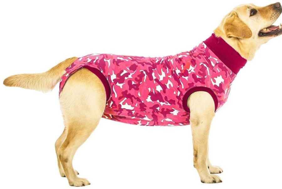 Health & Safety Suitical | Suitical Recovery Suit For Dog- Post-Surgical Recovery Suit- Pink Camo