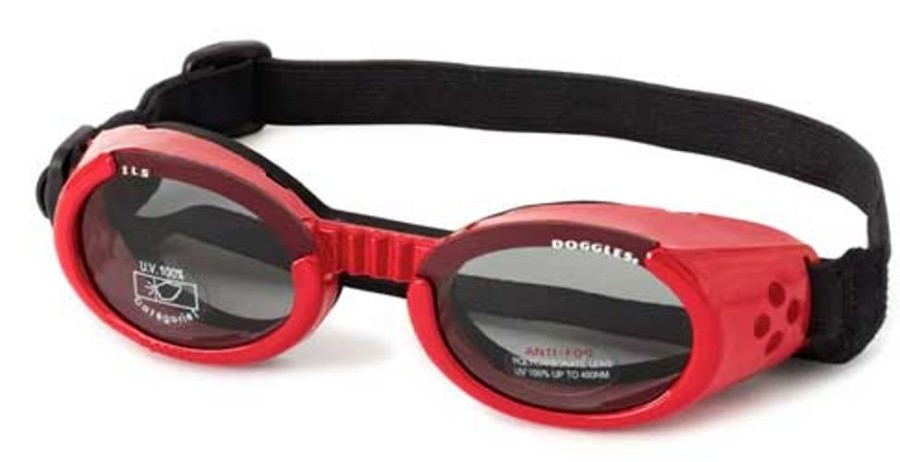 Pet Apparel (Continued) Doggles® | Shiny Red Ils Doggles With Light Smoke Lens