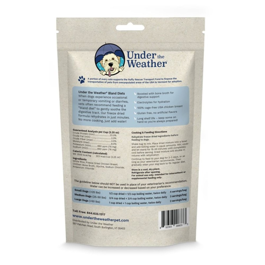 Pet Food Under the Weather | Under The Weather Bland Diet - Rice, Chicken & Bone Broth