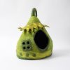 For Cats & Other Critters Dharma Dog Karma Cat® | Wool Pet Cave, Fairy House, Green