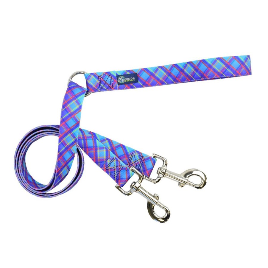 Training 2 Hounds Design | Earthstyle Twilight Glow Blue Plaid Freedom No-Pull Dog Harness