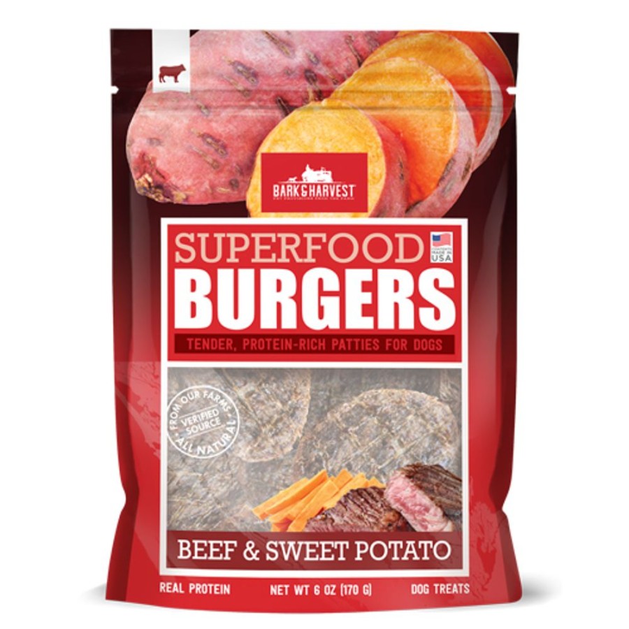 Treats Bark & Harvest | Superfood Burgers: Beef & Sweet Potato, 6Oz.