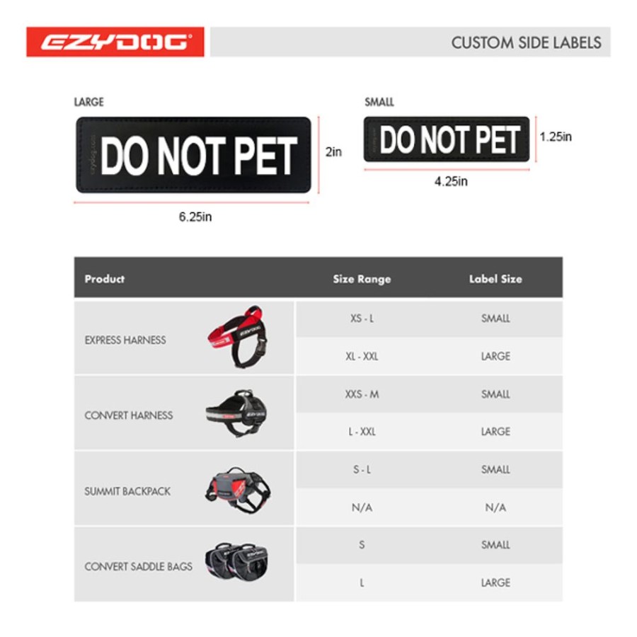 Harnesses EzyDog, LLC. | Ezydog Convert Harness Custom Side Badges