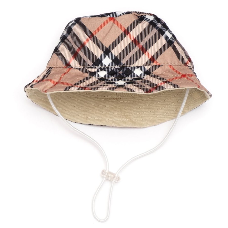 Pet Apparel The Worthy Dog | Tan Plaid Bucket Hat