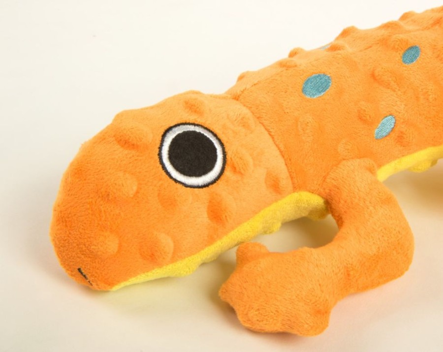 Toys & Playthings GoDog™ | Godog Amphibianz Gecko Squeaky Plush Dog Toy Large