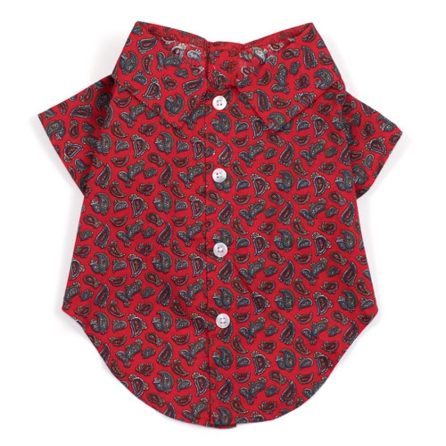 Pet Apparel (Continued) The Worthy Dog | Paisley Red Shirt