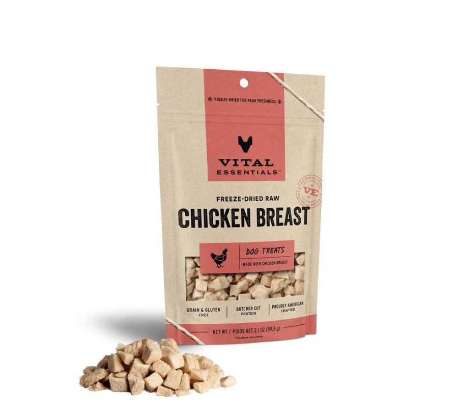 Treats Vital Essentials | Vital Essentials® Freeze-Dried Chicken Breast Dog Treats, 2.1 Oz