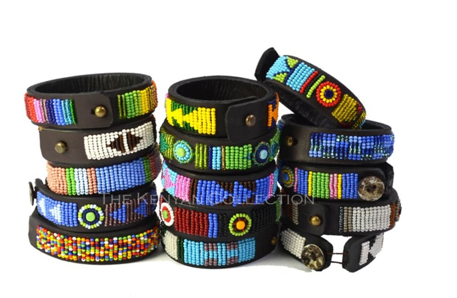 Stuff For Humans The Kenyan Collection | Beaded Leather Bracelets For People