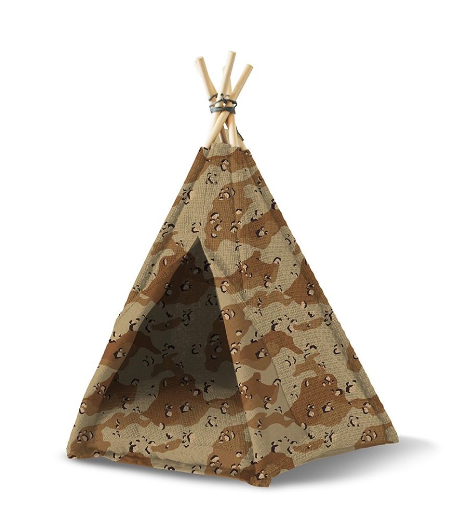 Beds, Crates, Etc. WOOF Concept | Desert Camo - Premium Pet Teepee