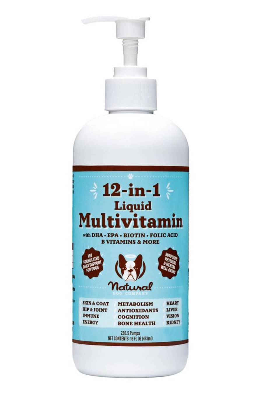 Pet Food Natural Dog Company | Liquid Multivitamin - 16 Oz. (Case Of 4)