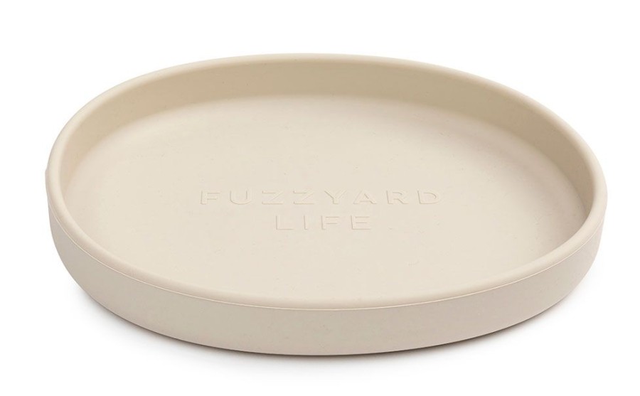 Bowls & Feeding Supplies FuzzYard Life | Fuzzyard Life Silicone Cat Dish - Sandstone