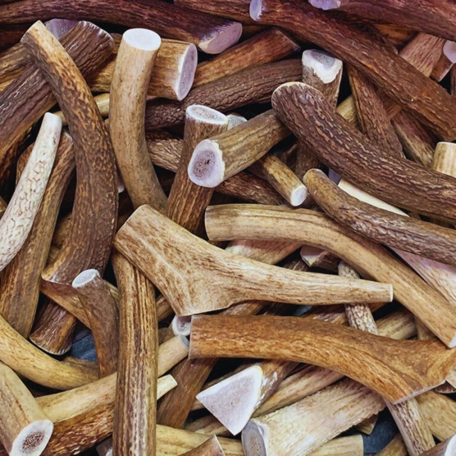 Treats WhiteTail Naturals | Bulk - Whole Cut Elk Antler Dog Chews Sold By The Pound