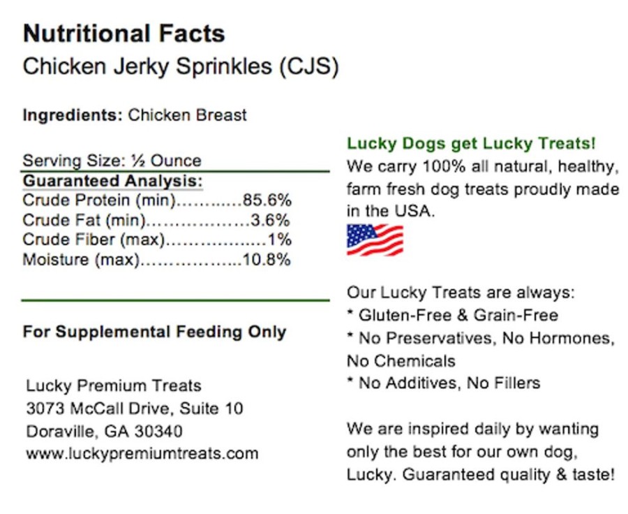 Pet Food Lucky Premium Treats | Chicken Toppers - 1Lb Bulk