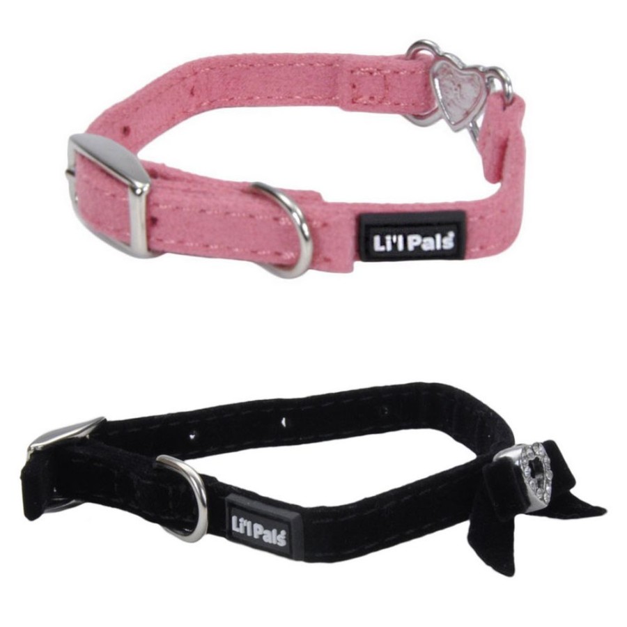 Collars, Leads & Accessories Li'l Pals® | Li'L Pals Suede Jeweled Dog Collars & Leads For Puppies And Petite Dogs