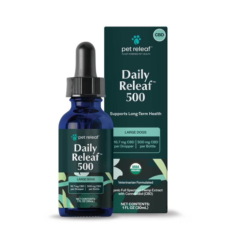 Health & Safety Pet Releaf | Pet Releaf Usda Organic Daily Releaf 500Mg Cbd Oil For Large Dogs