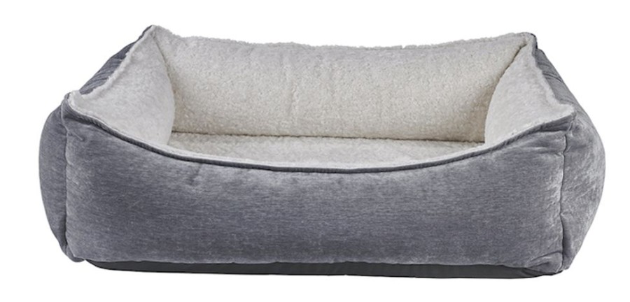 Beds, Crates, Etc. Bowsers Pet Products | Oslo Ortho Bed Pumice Microvelvet (Ivory Sheepskin)