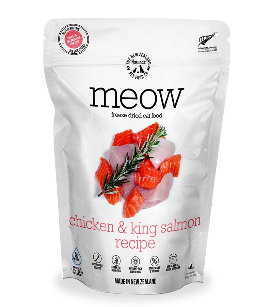 For Cats & Other Critters The New Zealand Natural Pet Food Co. | Meow Chicken & King Salmon Freeze Dried Cat Food