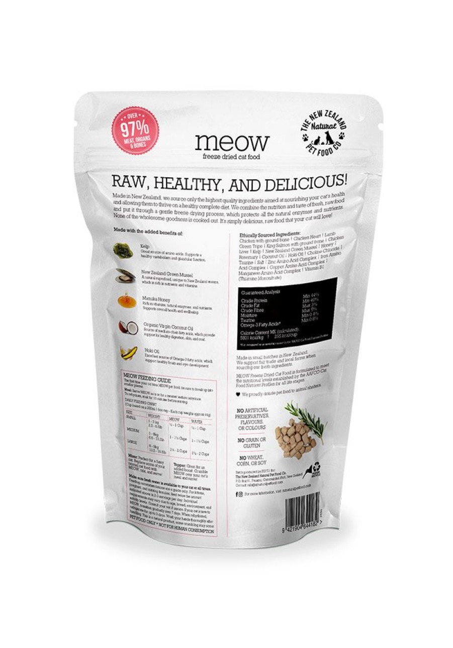 For Cats & Other Critters The New Zealand Natural Pet Food Co. | Meow Chicken & King Salmon Freeze Dried Cat Food