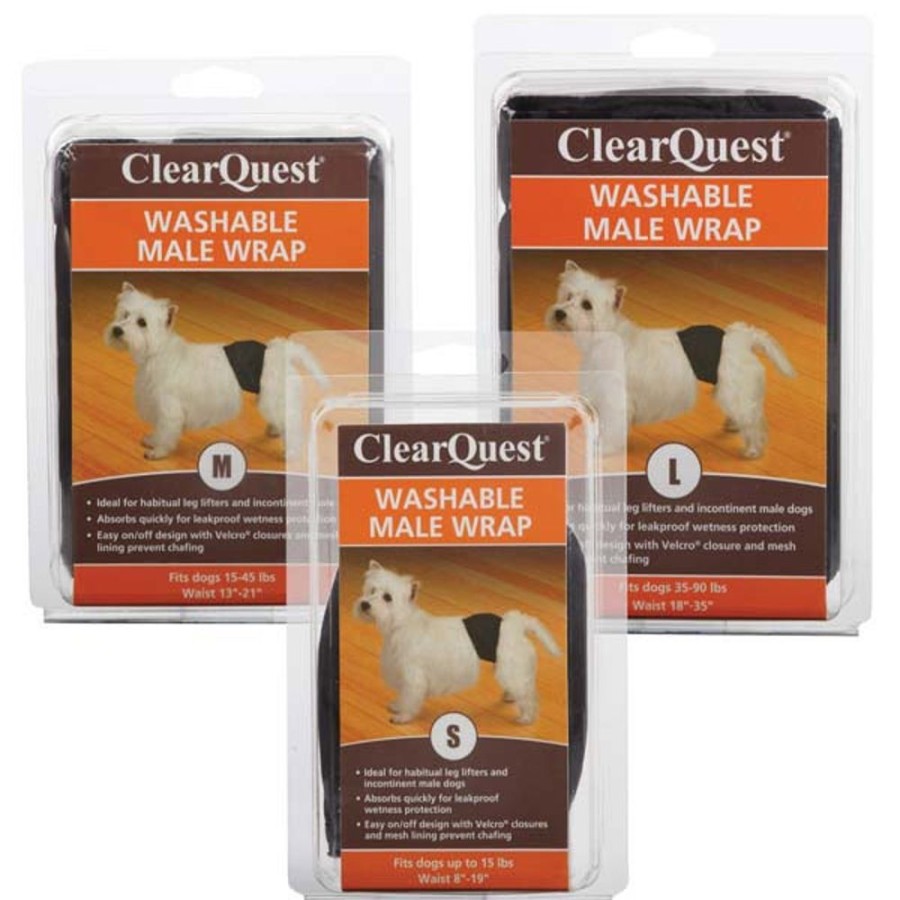 Stain, Odor & Clean-Up Products Clear Quest™ | Clear Quest Washable Male Wraps, Black