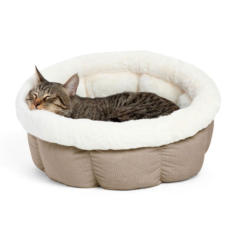 Beds, Crates, Etc. Best Friends By Sheri | Cozy Ilan Cuddle Cup Dog And Cat Bed, Wheat