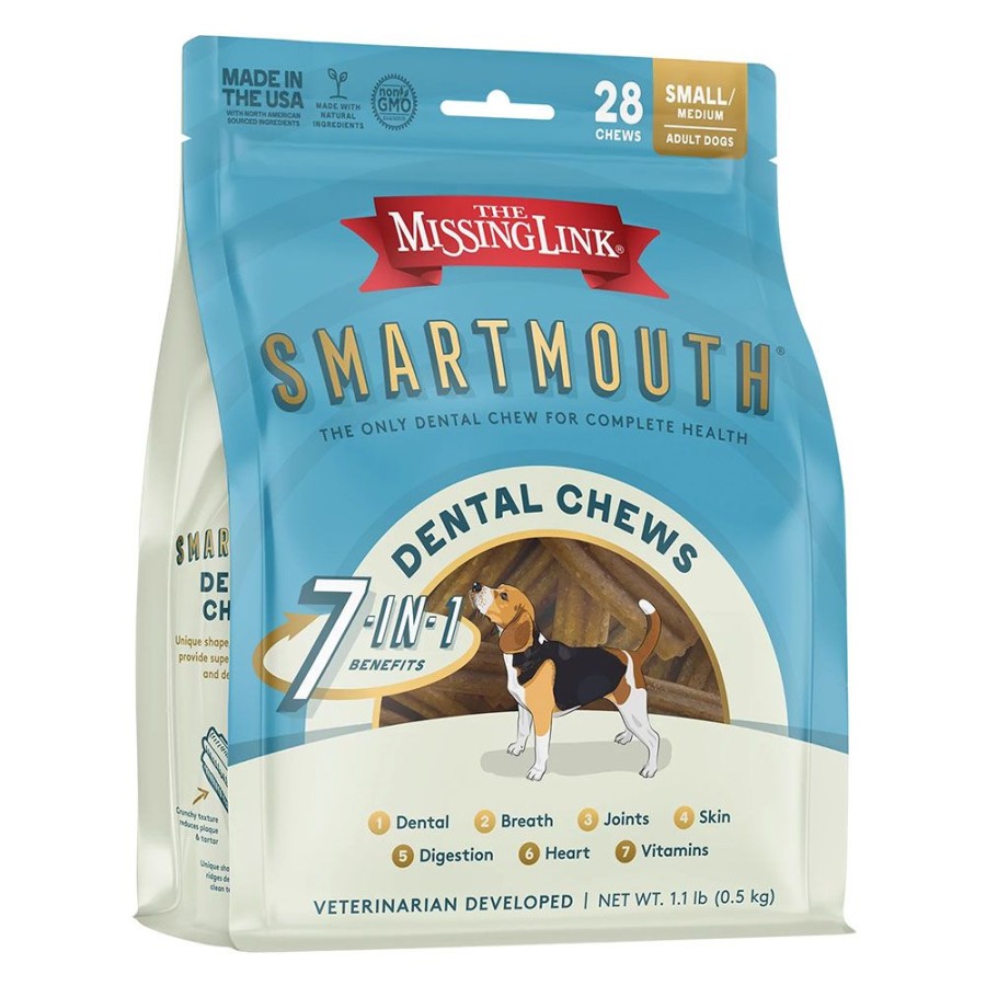 Treats Missing Link | Missing Link - Smartmouth Dental Chew - S/M Dog 28Ct