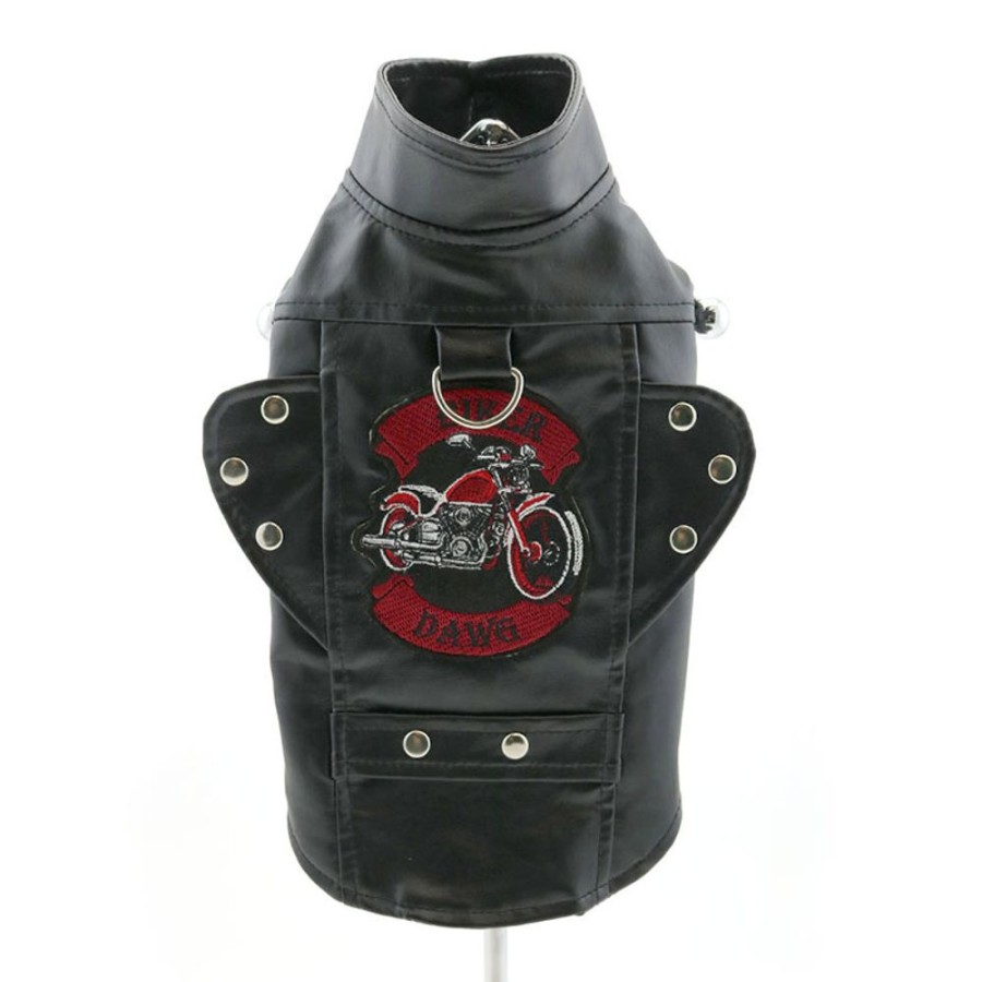 Pet Apparel Doggie Design, Inc. | Biker Dawg Motorcycle Jacket - Black