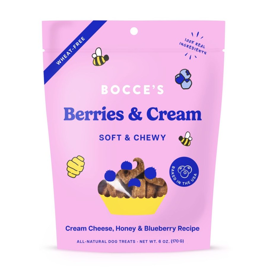 Treats Bocce's Bakery | Bocce'S Bakery Berries & Cream Soft & Chewy Dog Treats 6Oz