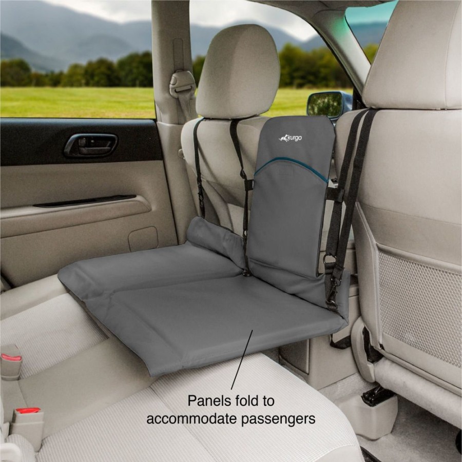 Travel Kurgo | Backseat Bridge - Backseat Extender - Heather Grey/Black