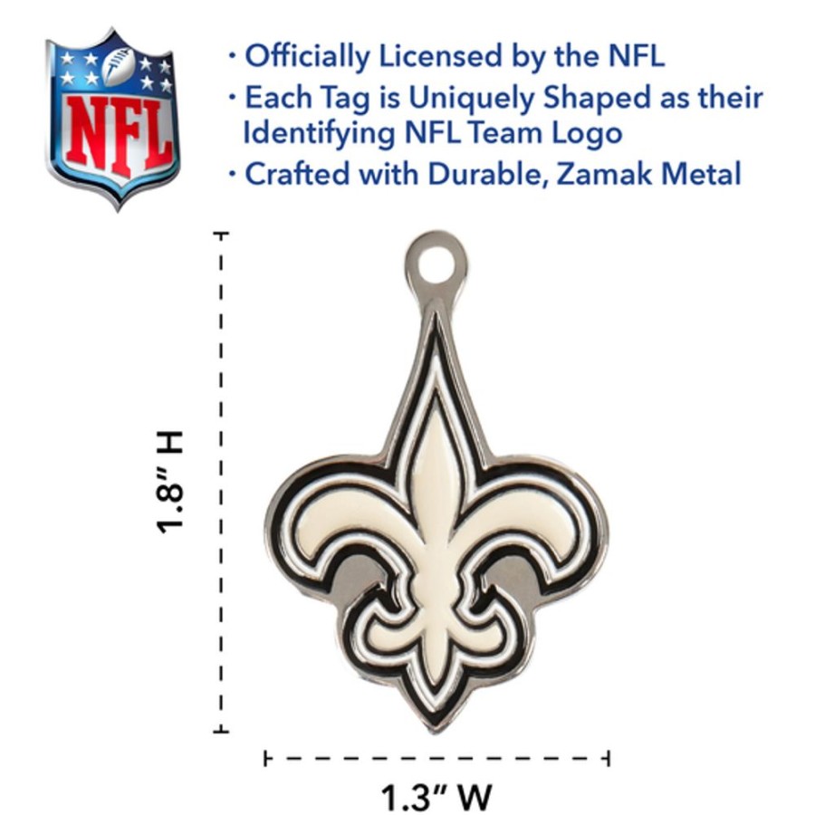 Collars, Leads & Accessories Pets First, Inc. | Nfl New Orleans Saints Dog Tag