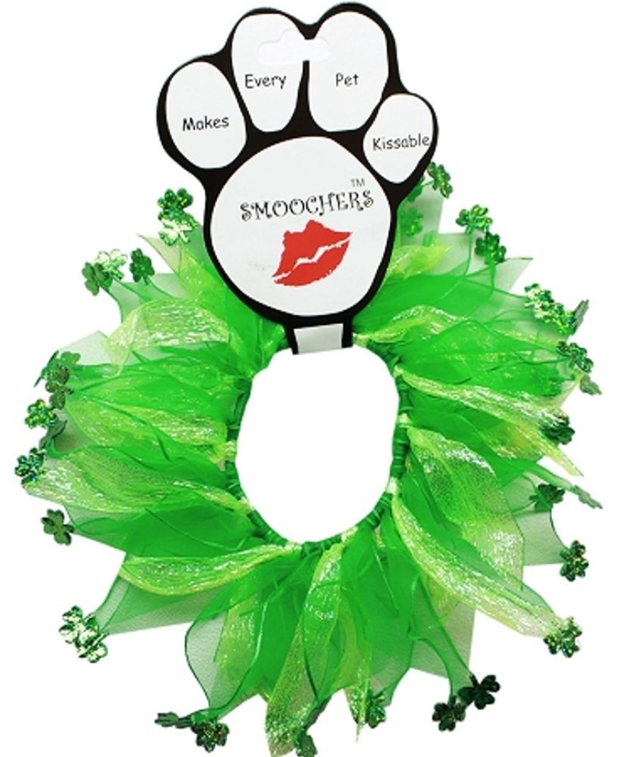 Collars, Leads & Accessories Mirage Pet Products | St. Patrick'S Day Shamrock Smoocher