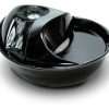 Bowls & Feeding Supplies Pioneer Pet Products™ | Ceramic Drinking Fountain - Black Rain Drop Design