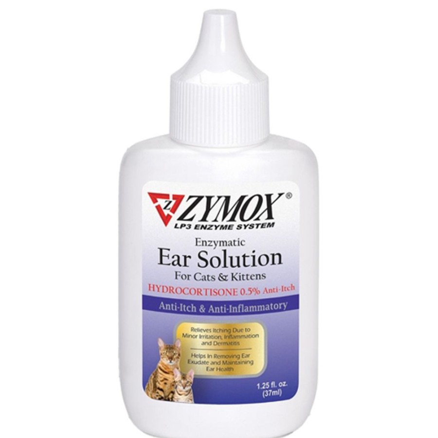 Health & Safety Zymox | Zymox Enzymatic Ear Solution 0.5 Hydrocortisone For Cats Kittens 1Ea/1.25Oz.