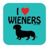 For The Home Dog is Good® | I Heart Wieners Coaster