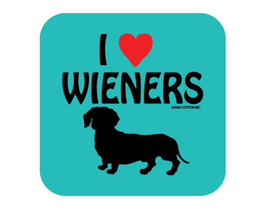 For The Home Dog is Good® | I Heart Wieners Coaster