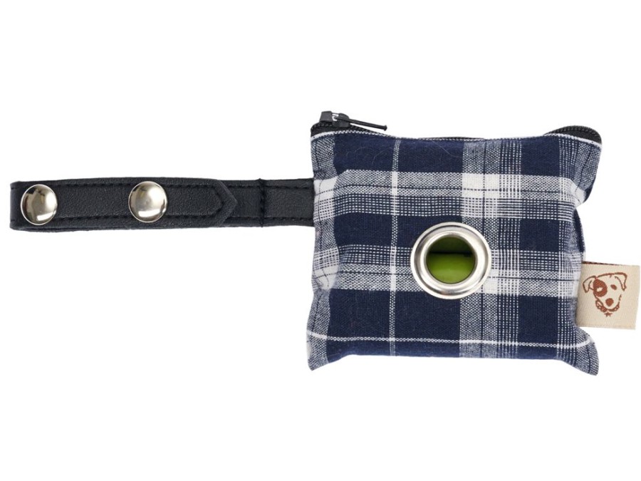 Stain, Odor & Clean-Up Products Jax & Bones | P.U.P. Waste Bag Dispenser - Tartan Navy And White