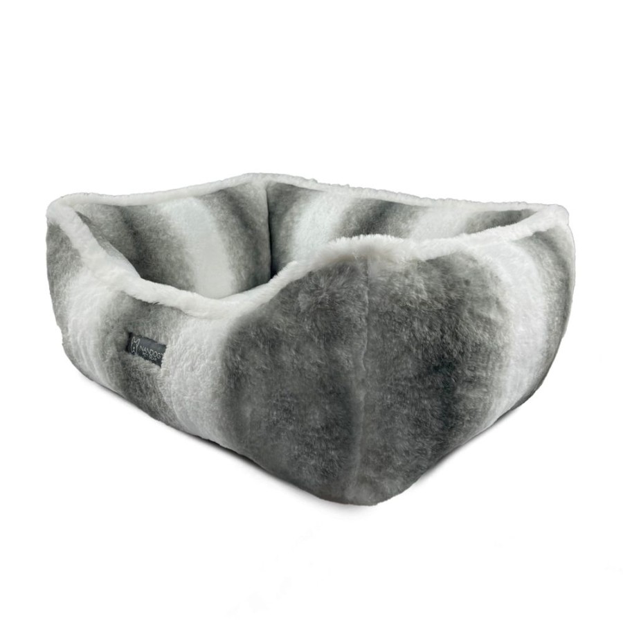 Beds, Crates, Etc. Nandog Pet Gear | Cloud Reversible Pet Bed - Blk/White Chinchilla