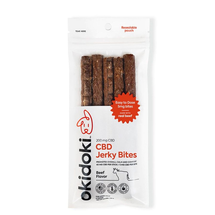 Health & Safety Okidoki Pets | Cbd Jerky Bites (200 Mg) - Five Pack