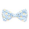 Collars, Leads & Accessories The Worthy Dog | Light Blue/White Stripe Rubber Duck Bow Tie