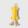 Toys & Playthings Jax & Bones | Jax & Bones Hitch And Bone Yellow Rope Dog Toy 12"