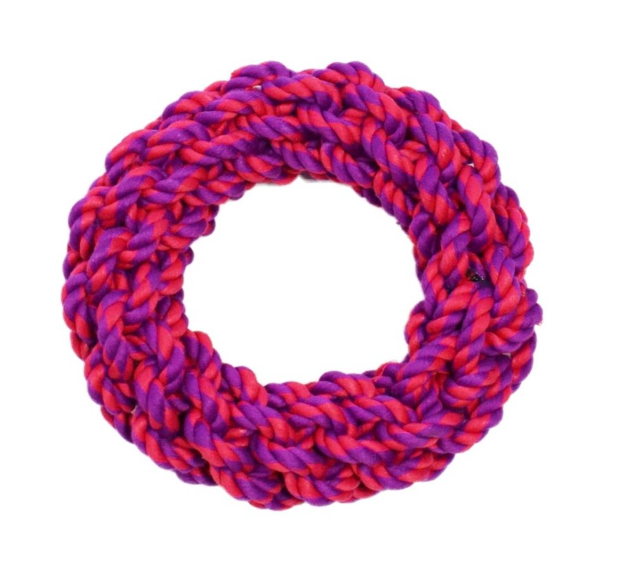 Toys & Playthings Amazing Pet Products | Amazing Pet Products Rope Rings Purple / Magenta 7"