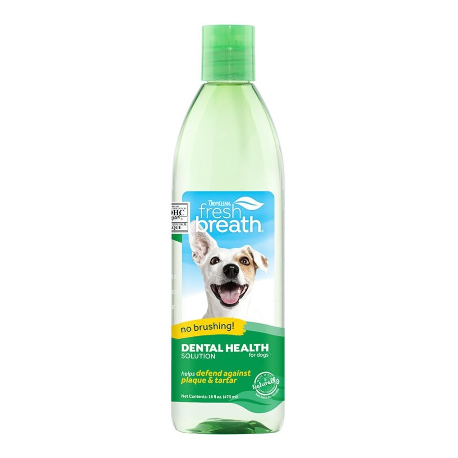 Grooming & Shampoos Fresh Breath by TropiClean | Fresh Breath Dental Health Solution For Dogs, 16Oz. Bottle