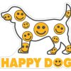 For The Home dog speak | Happy Dog - 3" Sticker