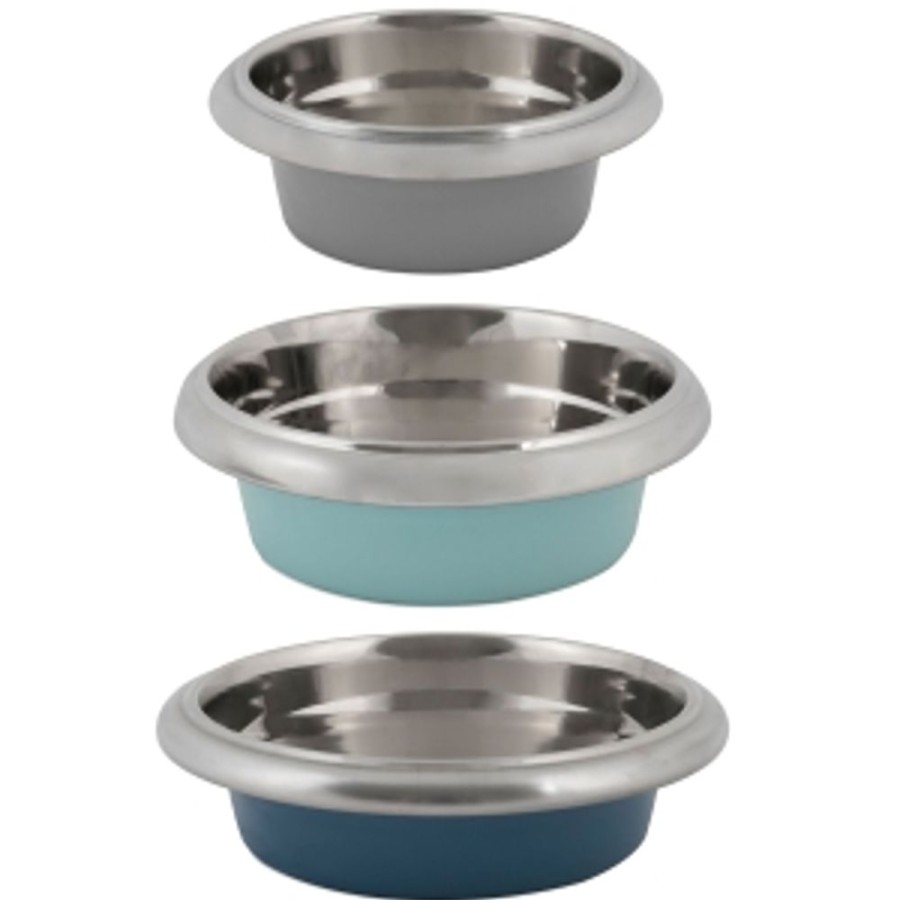 Bowls & Feeding Supplies Petmate® | Petmate® Easy Grip Stainless Steel Pet Bowls