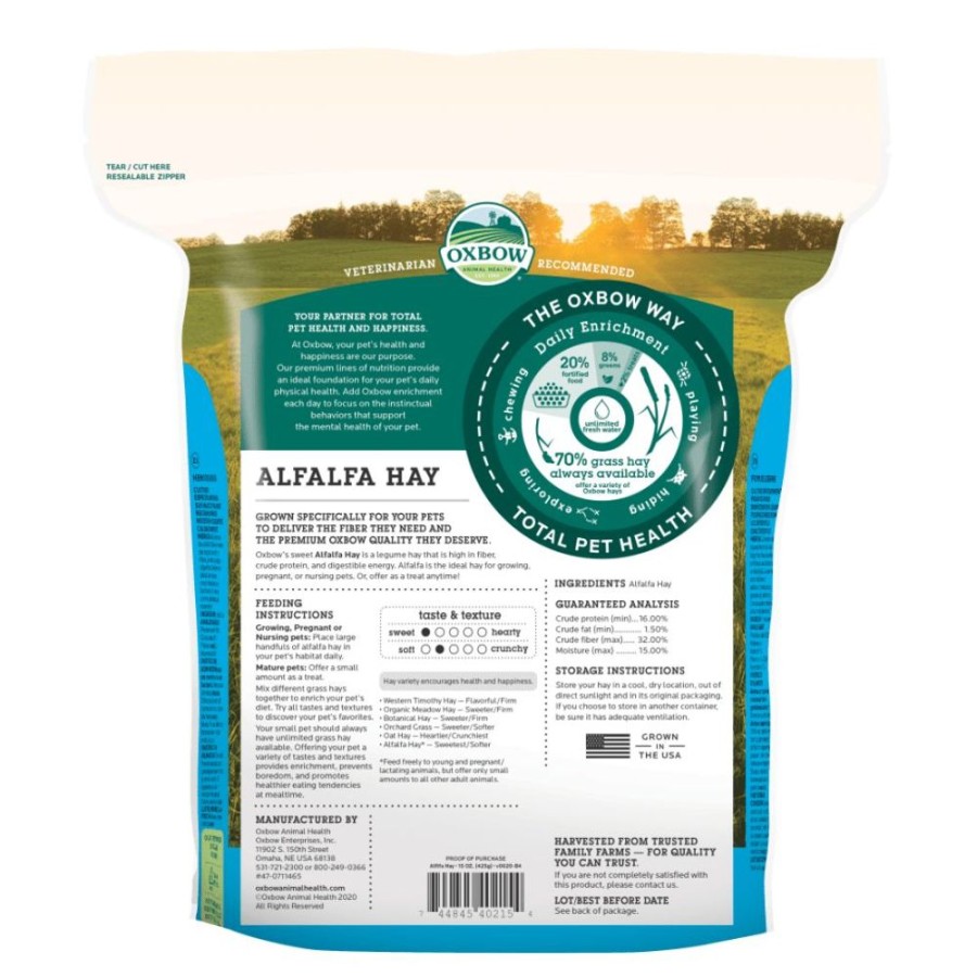 For Cats & Other Critters Oxbow | Oxbow Small Animal Alfafa Hay 15Oz