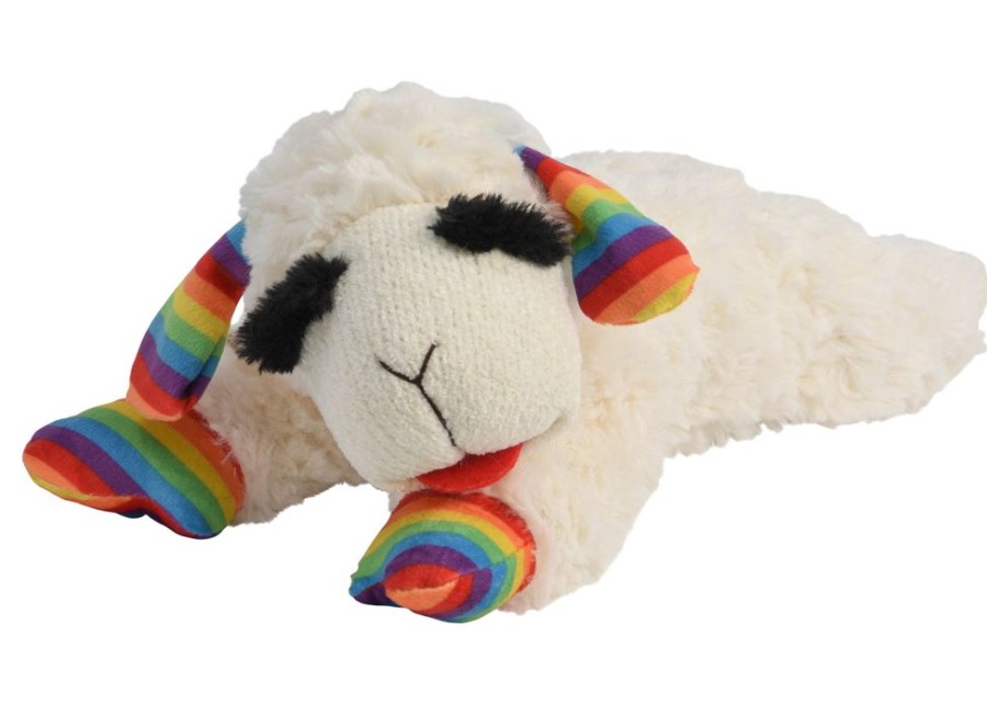 Toys & Playthings MultiPet | Multipet Rainbow Lamb Chop Plush Dog Toy 10.5"