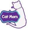 For The Home dog speak | Cat Mom - 3" Sticker