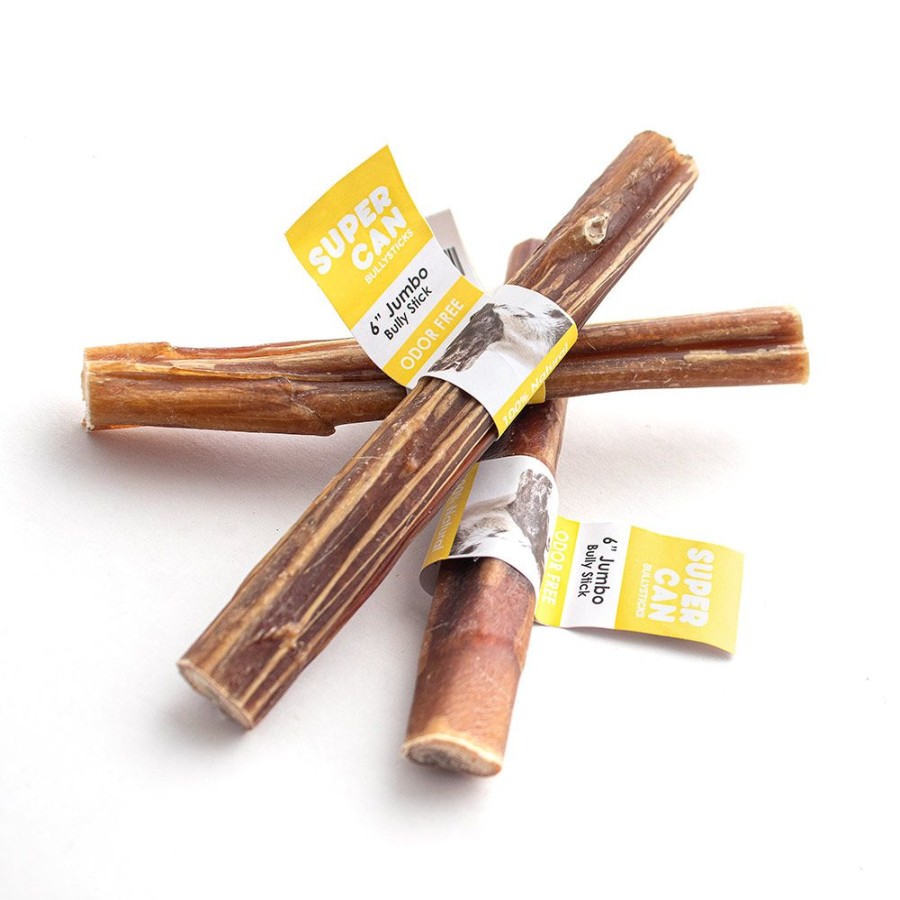 Treats SuperCan Bullysticks | 6" Jumbo Bully Sticks