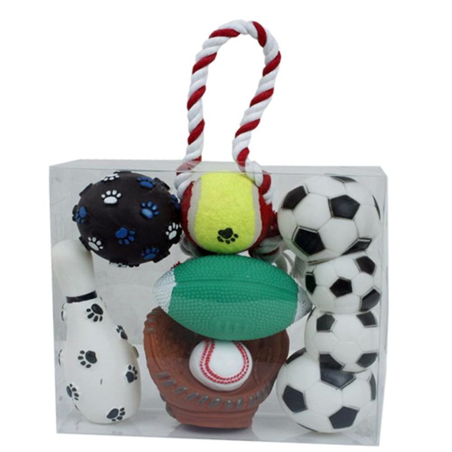 Special Occasion & Holiday Pet Life | Sport Themed Pet Toy Gift Set