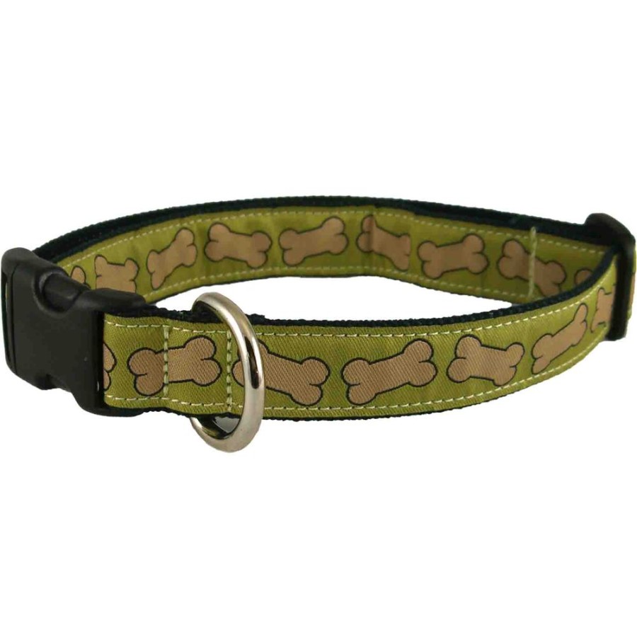 Collars, Leads & Accessories Good Dog Company | Hemp Collars, Leashes Bones Pistachio