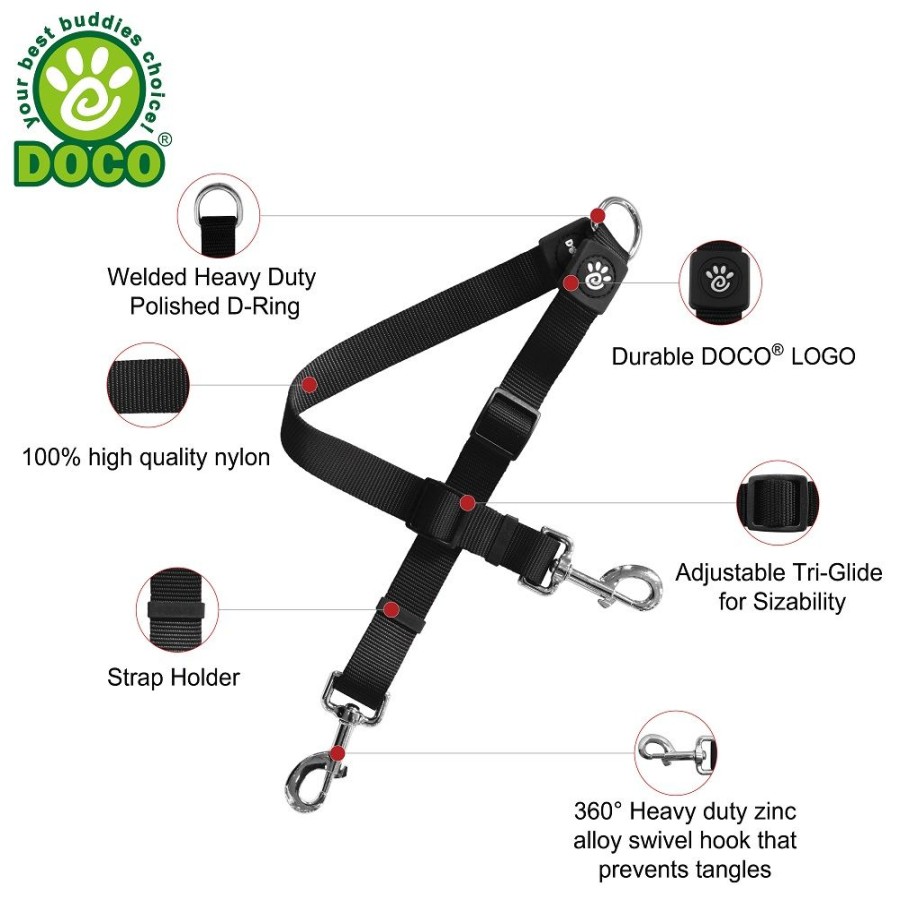 Collars, Leads & Accessories DOCO® Pet | Doco® Signature Coupler - Adjustable Nylon Length